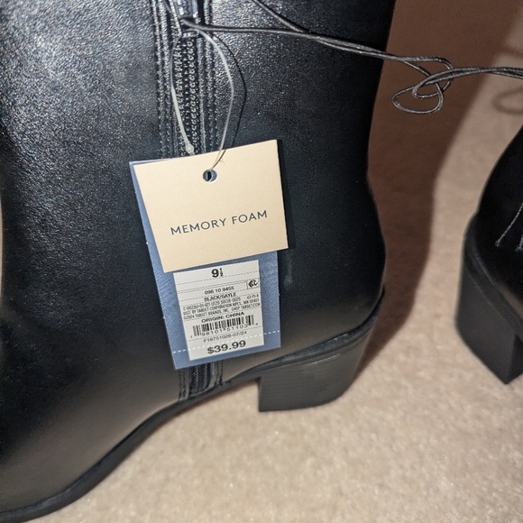 Nwt Universal Thread Women's Black Gayle Western Ankle Boots 9 1/2 - Picture 4 of 8